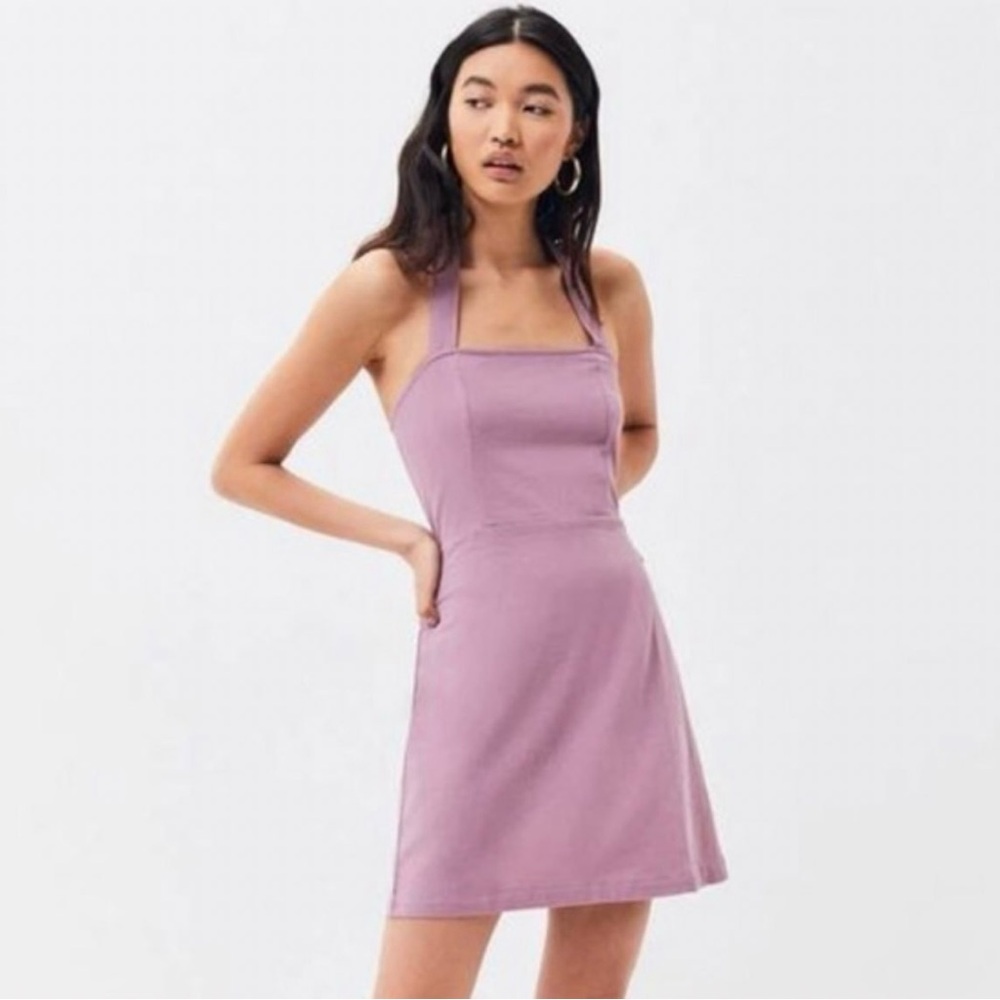 KENDALL & KYLIE x PACSUN Mauve Pink Purple Neck Tie Halter Mini Dress